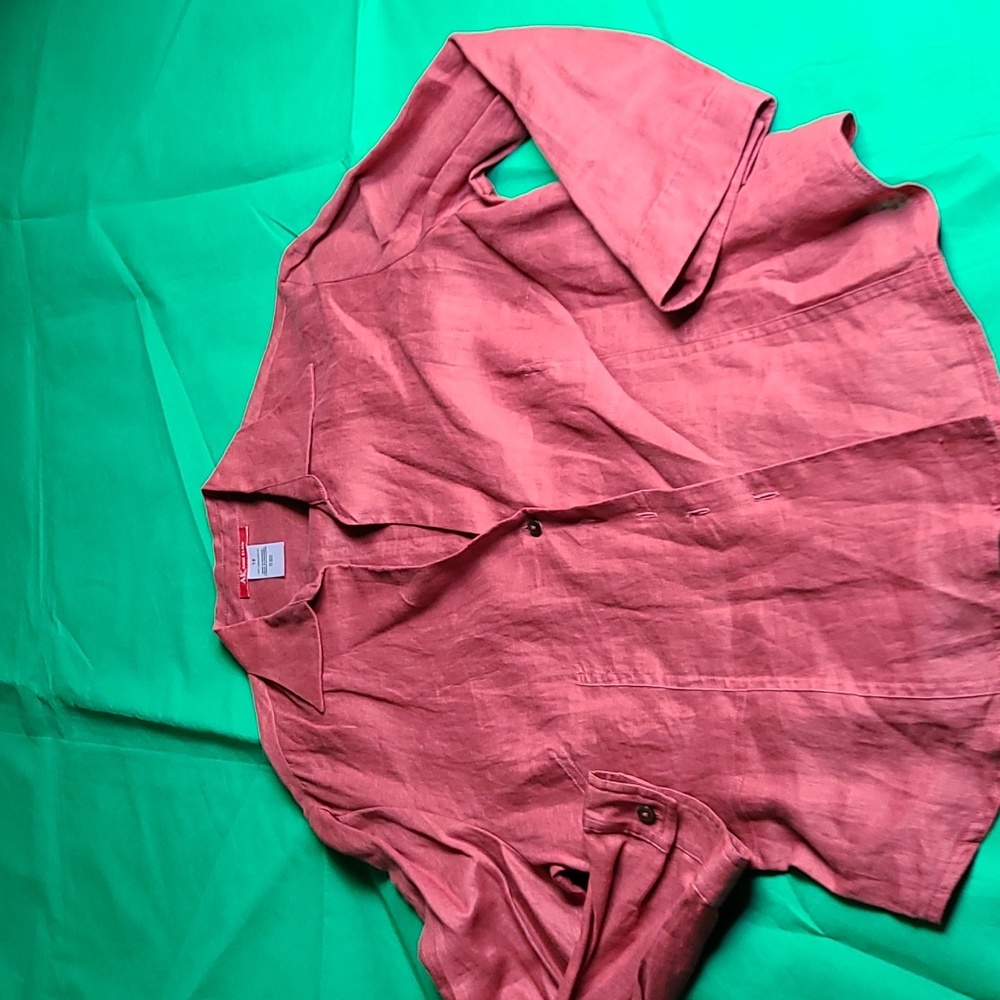 Anne Klein Linen Button Down Shirt